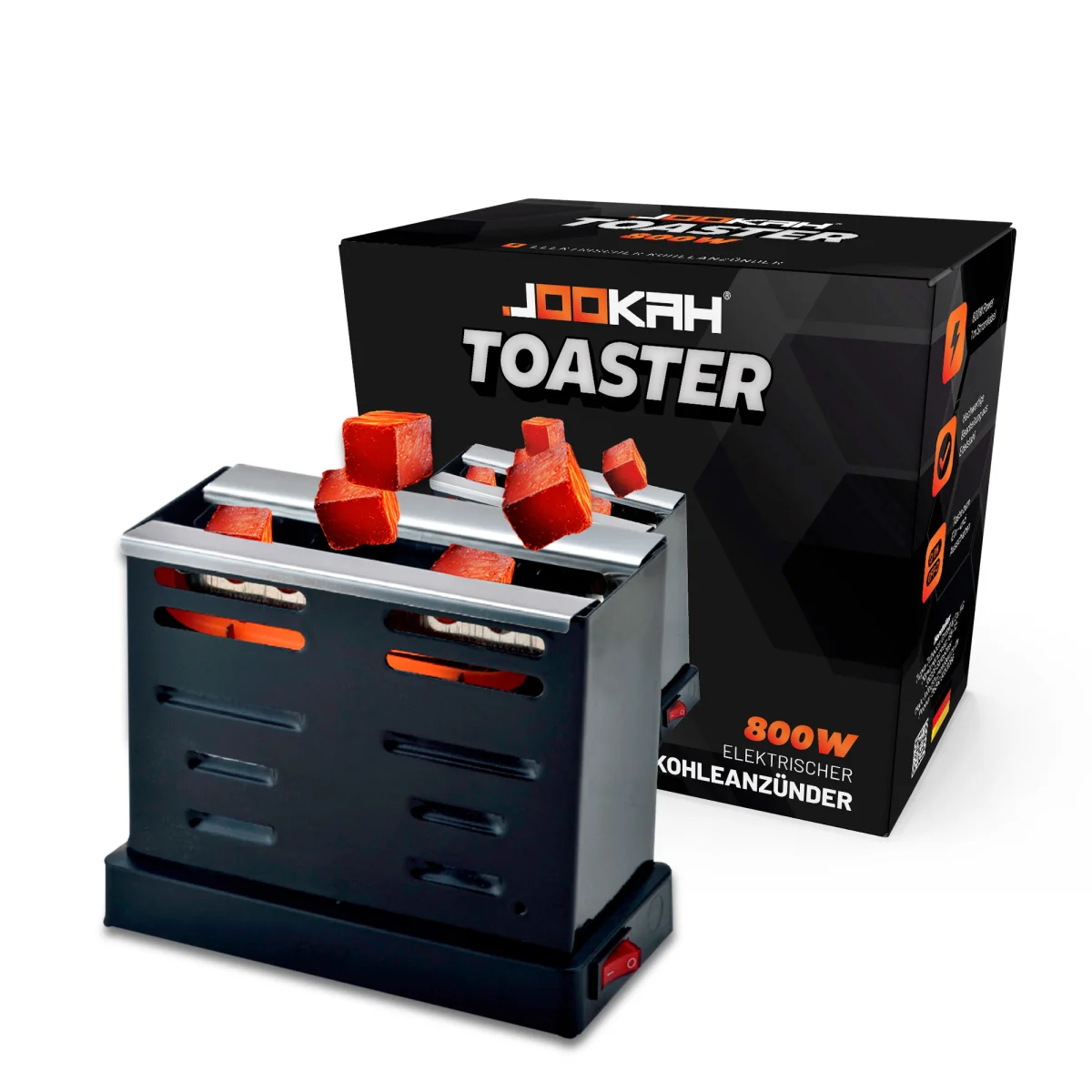 Jookah Kohleanzünder Toaster 800W