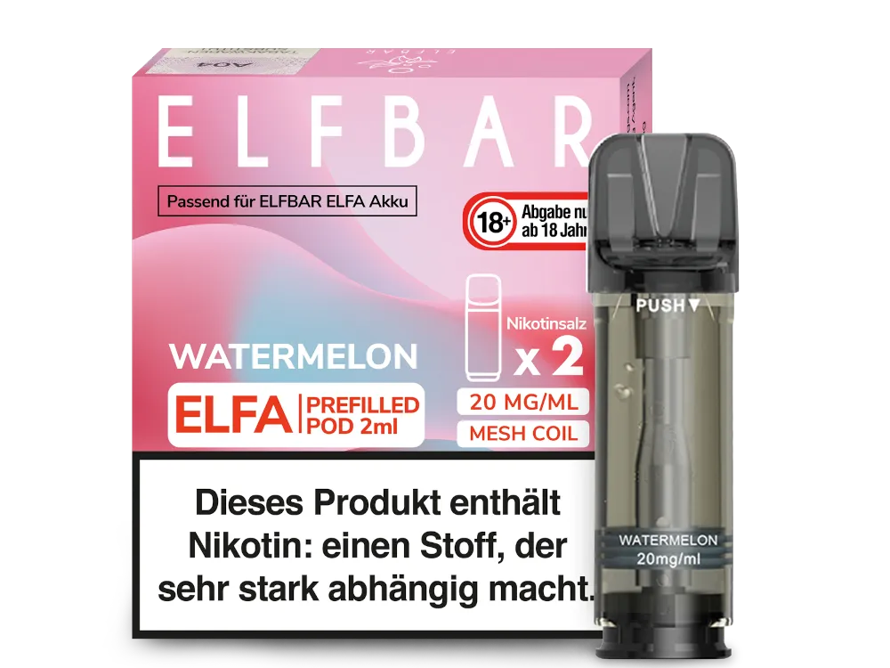 Elfbar Elfa Prefilled Pod (2 Stück pro Packung) Watermelon
