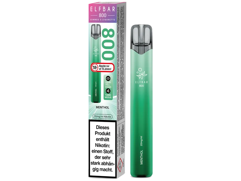 Elfbar Einweg E-Zigarette 800 Menthol 20mg/ml