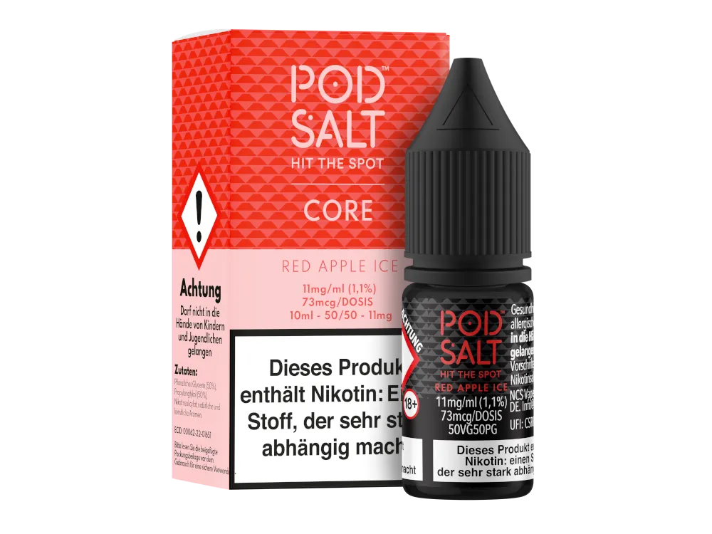 Pod Salt Nikotinsalz Liquid Core Red Apple Ice 11mg/ml 10ml