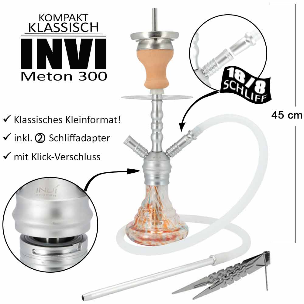 Invi Shisha Meton 300 Silber Anemone