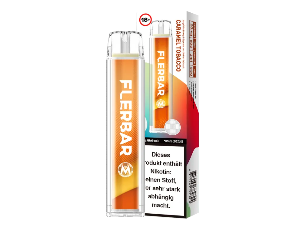 Flerbar M Einweg E-Zigarette 20mg/ml Caramel Tobacco