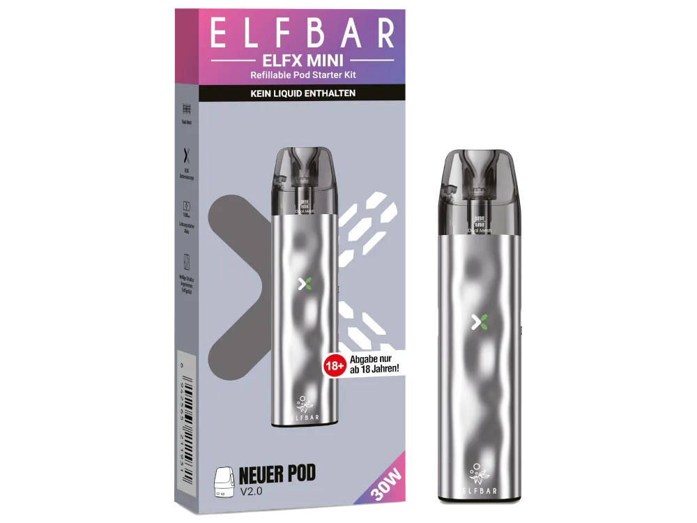 Elfbar E-Zigarette Elfx Mini Silver