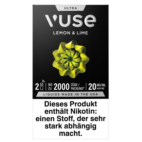 Vuse Prefilled Pod Ultra (2 Stück Pro Packung) Lemon & Lime