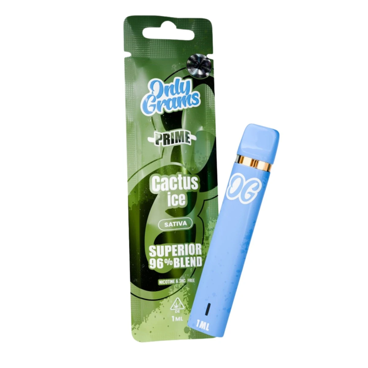 Only Grams Superior Blend Einweg E-Zigarette Cactus Ice 96%