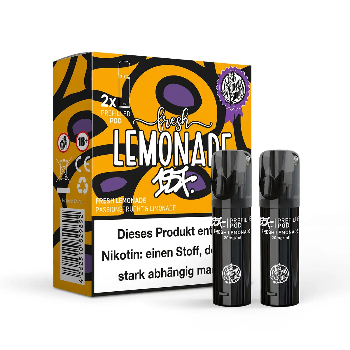 187 Strassenbande Prefilled Pod Fresh Lemonade 20mg/ml (2 Stück pro Packung)