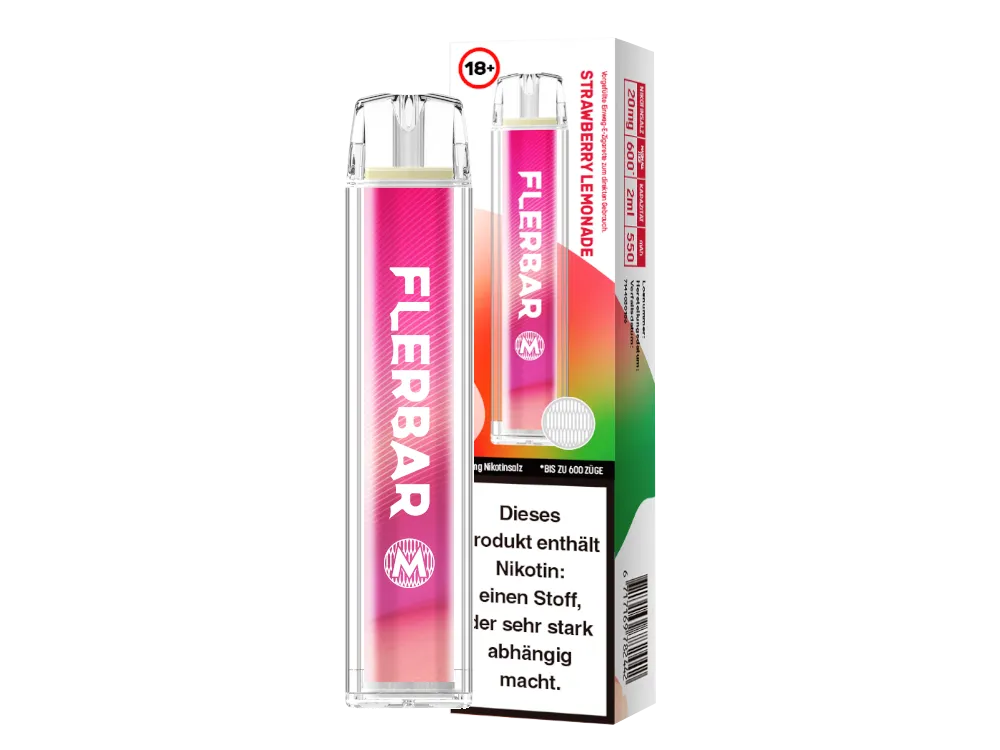 Flerbar M Einweg E-Zigarette 20mg/ml Strawberry Lemonade