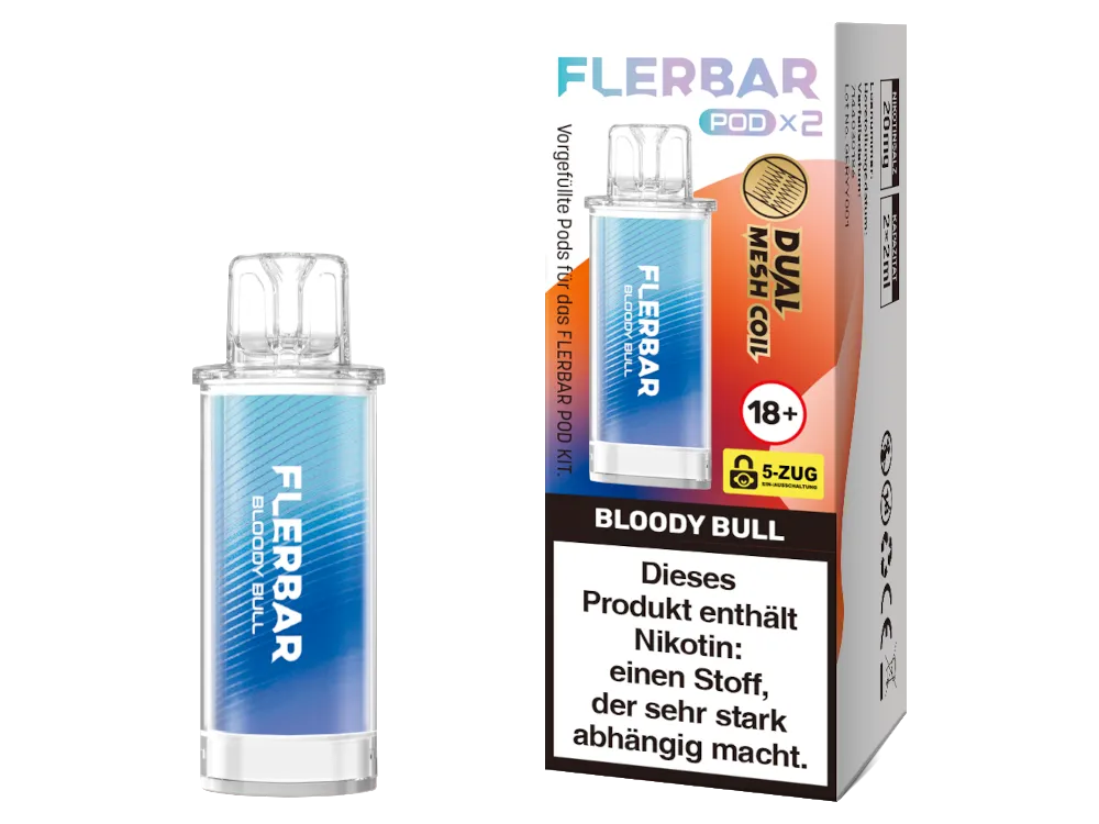 Flerbar Prefilled Pod 20mg/ml (2 Stück pro Packung) Bloody Bull