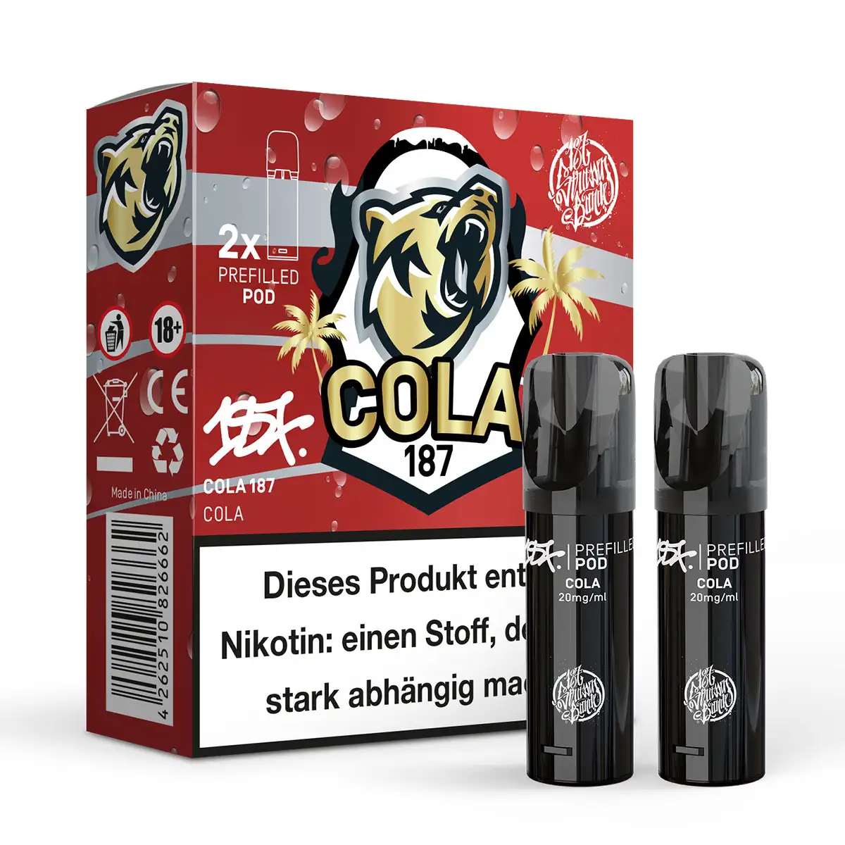 187 Strassenbande Prefilled Pod Cola 187 20mg/ml (2 Stück pro Packung)