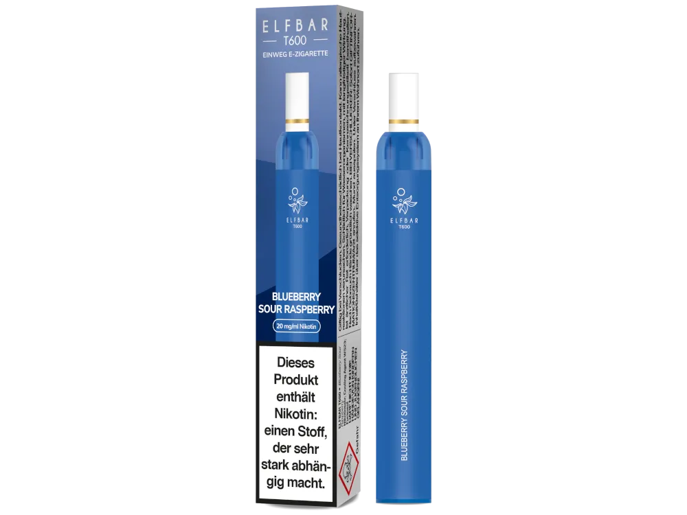 Elfbar Einweg E-Zigarette T600 20mg/ml Blueberry Sour Raspberry