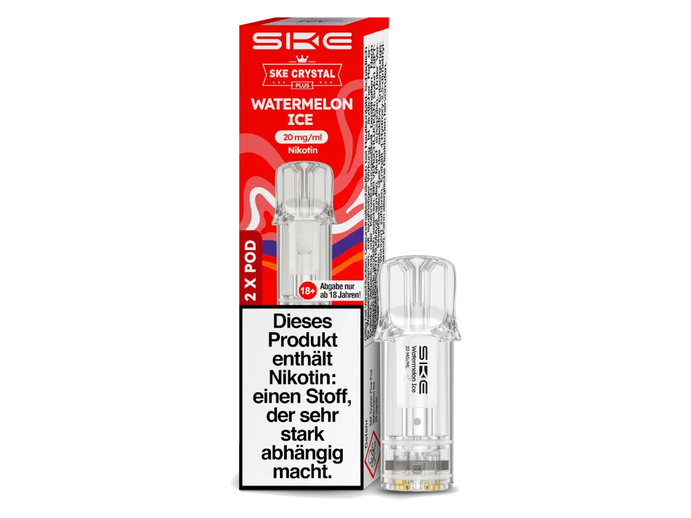 SKE Crystal Plus Pod Watermelon Ice (2 Stück pro Packung)