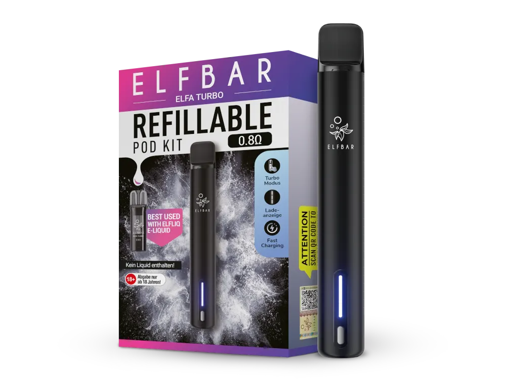 Elfbar E-Zigarette Elfa Turbo Schwarz