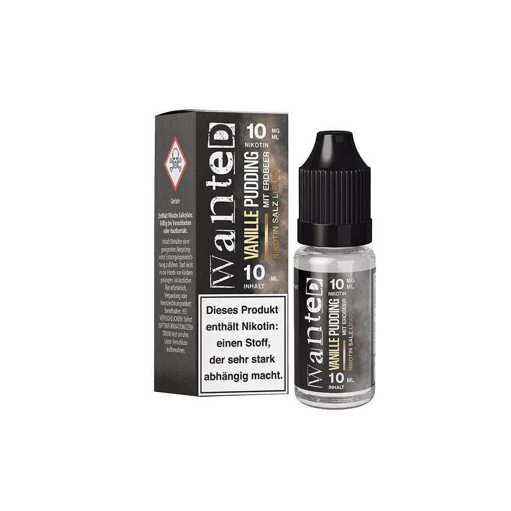 Wanted Nikotinsalz Liquid Overdosed Vanillepudding Erbeere 10mg/ml 10ml