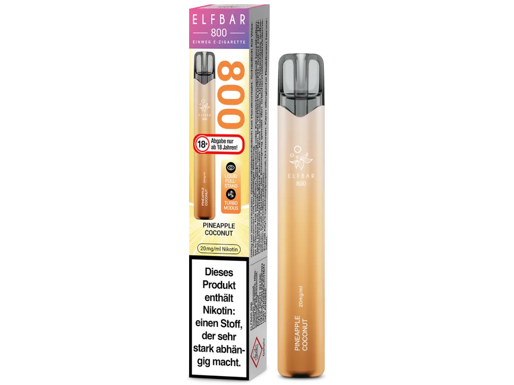 Elfbar Einweg E-Zigarette 800 Pineapple Coconut 20mg/ml