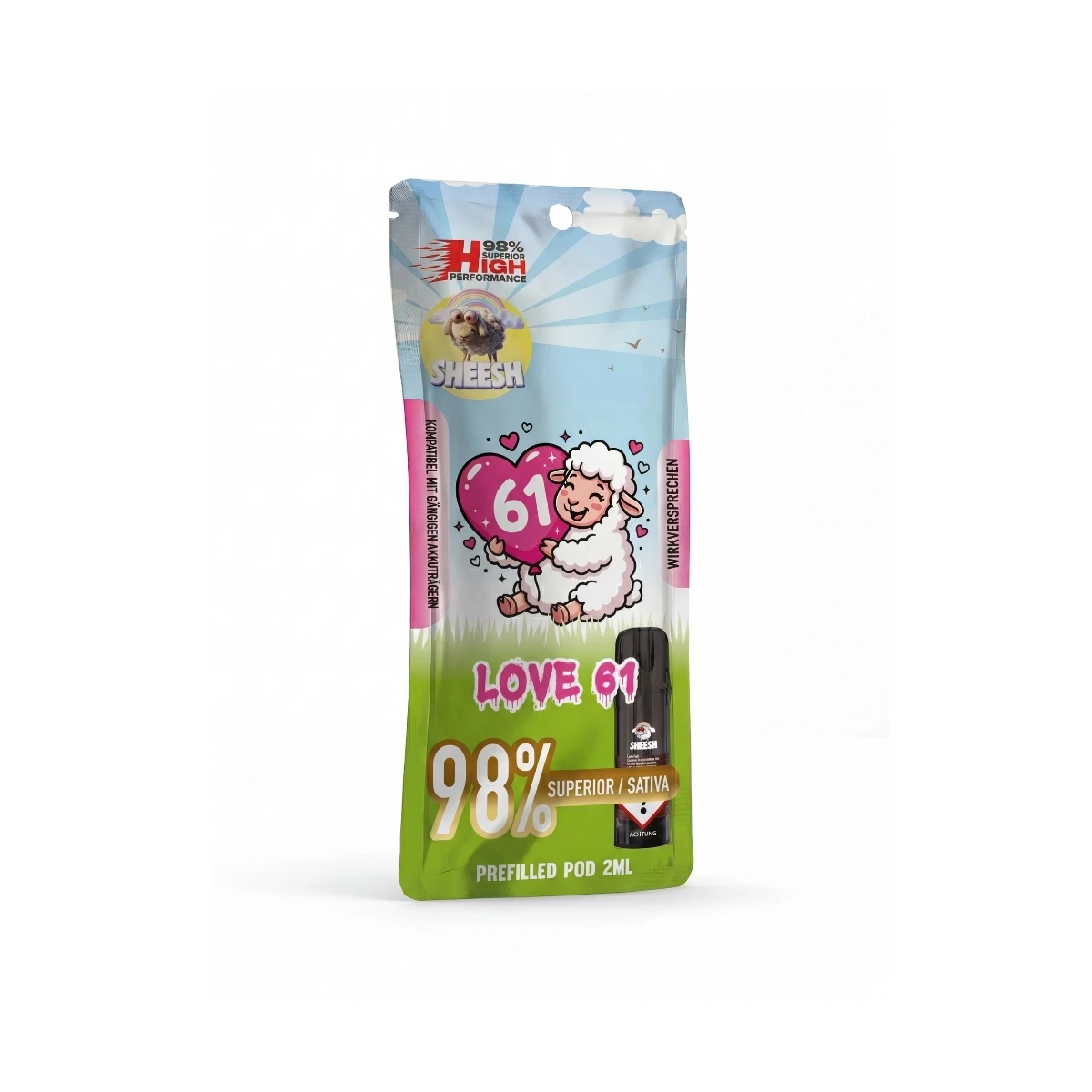 Sheesh Prefilled Pod Superior 98% 2ml Love 61