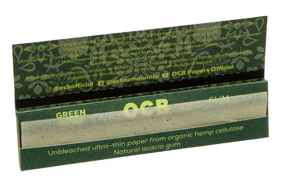 OCB Longpapes Green Hemp King Size Slim (32 Stück pro Packung)