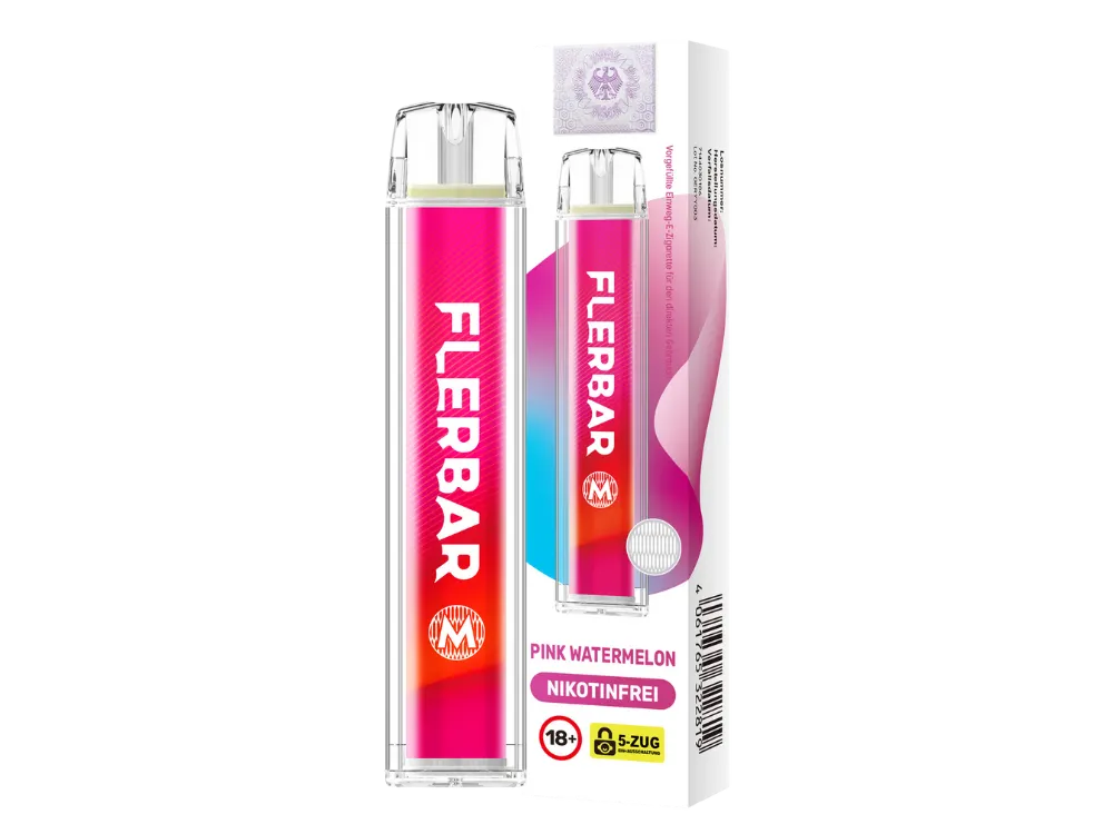 Flerbar M Einweg E-Zigarette 0mg/ml Pink Watermelon