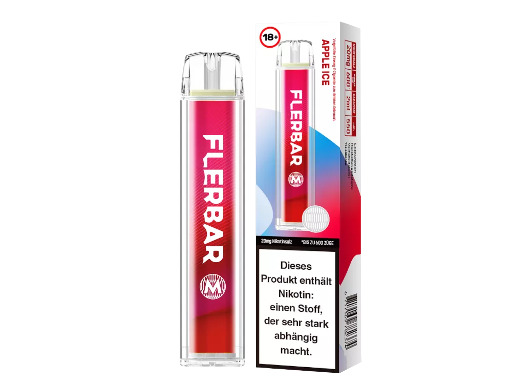 Flerbar M Einweg E-Zigarette 20mg/ml Apple Ice