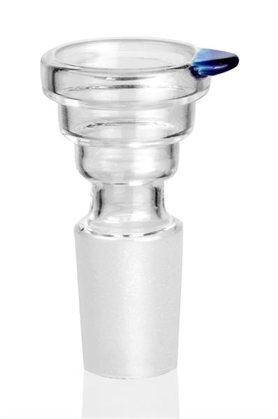 Bong Glaskopf rund Stufen transparent 18,8er