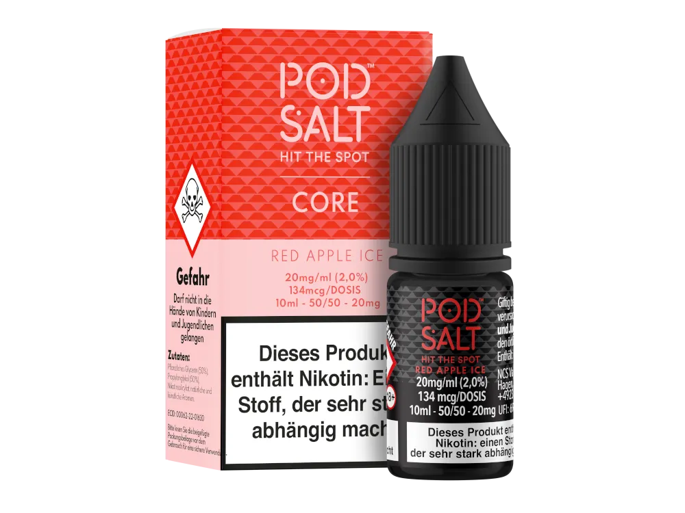 Pod Salt Nikotinsalz Liquid Core Red Apple Ice 20mg/ml 10ml