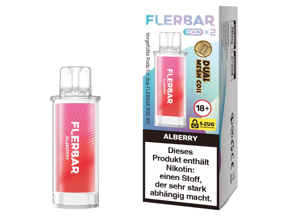 Flerbar Prefilled Pod Alberry 20mg/ml (2 Stück pro Packung)