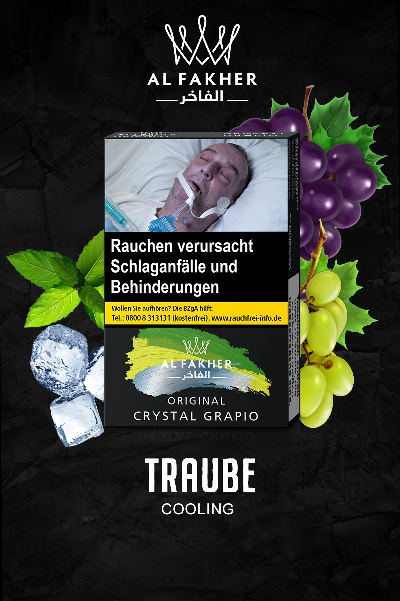 Al Fakher Tabak Crystal Grapio 25g