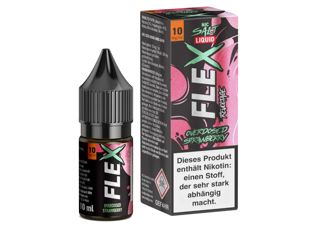 Revoltage Nikotinsalz Liquid Flex Overdosed Strawberry 10mg/ml 10ml