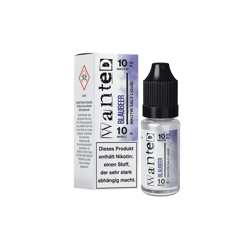 Wanted Nikotinsalz Liquid Overdosed Blaubeere 10mg/ml 10ml
