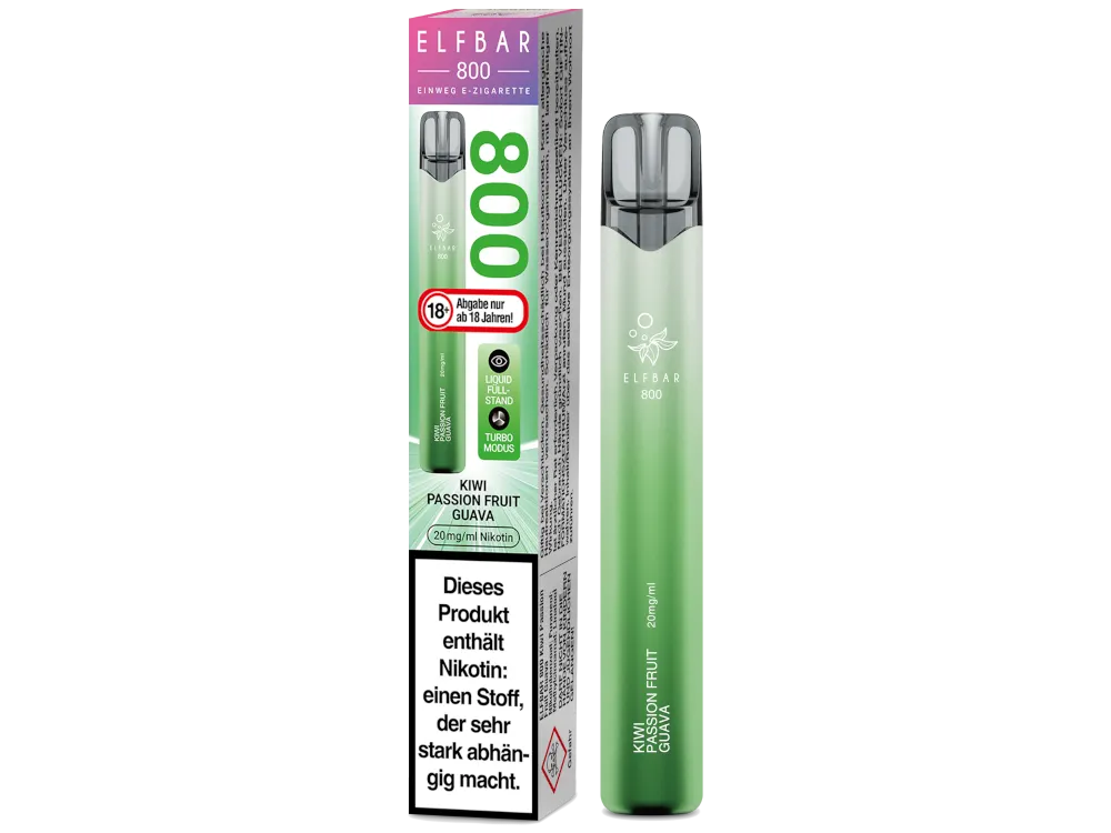 Elfbar Einweg E-Zigarette 800 Kiwi Passionfruit Guava 20mg/ml