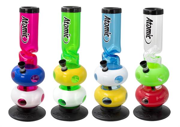 Atomic Acryl Bong Bubble Straight Ice 30cm