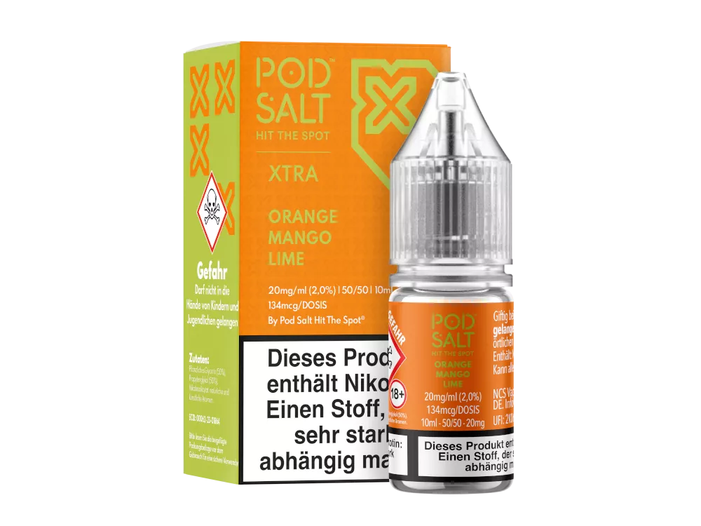 Pod Salt Nikotinsalz Liquid X Orange Mango Lime 10mg/ml 10ml