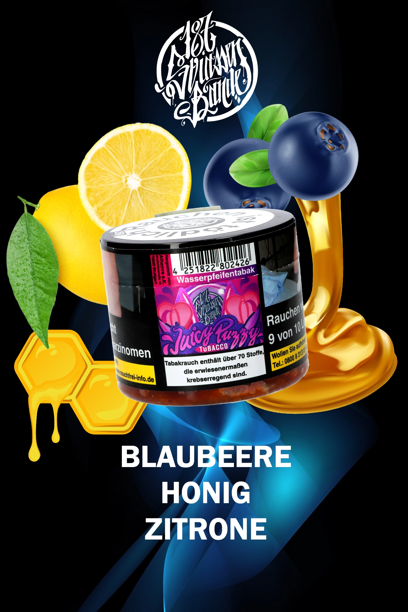 187 Strassenbande Tabak 25g Juicy Puzzy