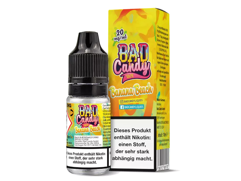 Bad Candy Nikotinsalz Liquid Banana Beach 10mg/ml 10ml