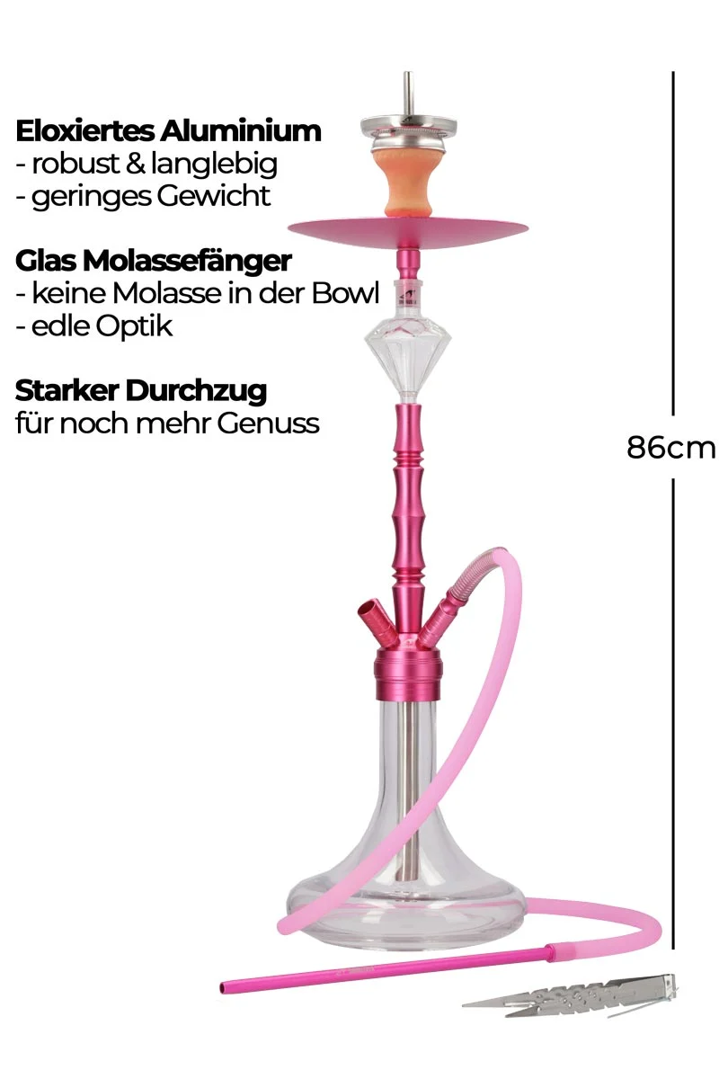 Smokezilla Shisha Minya Alu Pink