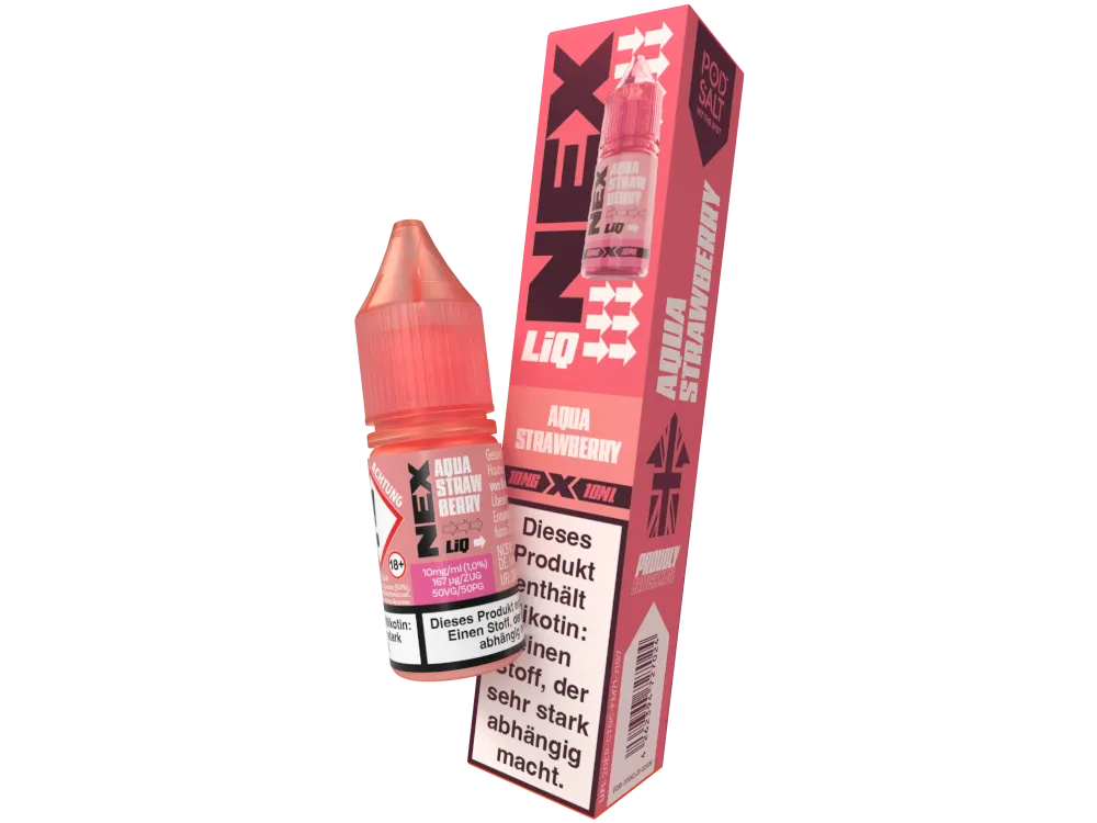 Pod Salt Nikotinsalz Liquid NexLiq Aqua Strawberry 10mg/ml