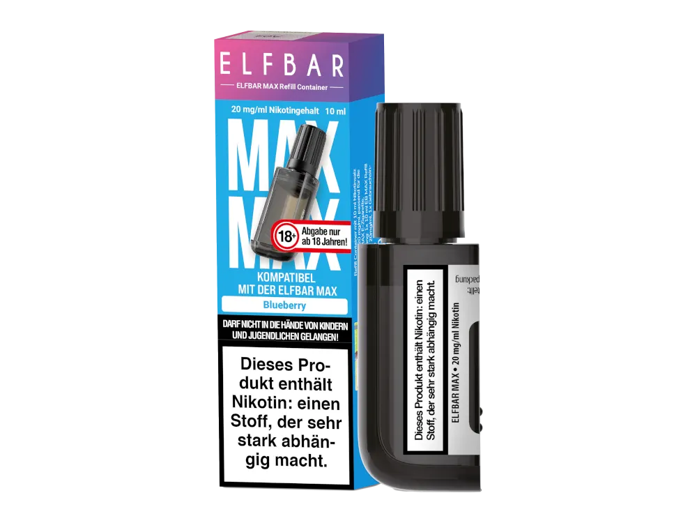 Elfbar Max Refill Container 20mg/ml 10ml Blueberry