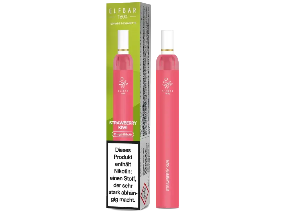 Elfbar Einweg E-Zigarette T600 20mg/ml Strawberry Kiwi