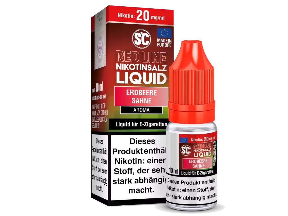 SC Nikotinsalz Liquid Red Line Erdbeere Sahne 10mg/ml 10ml