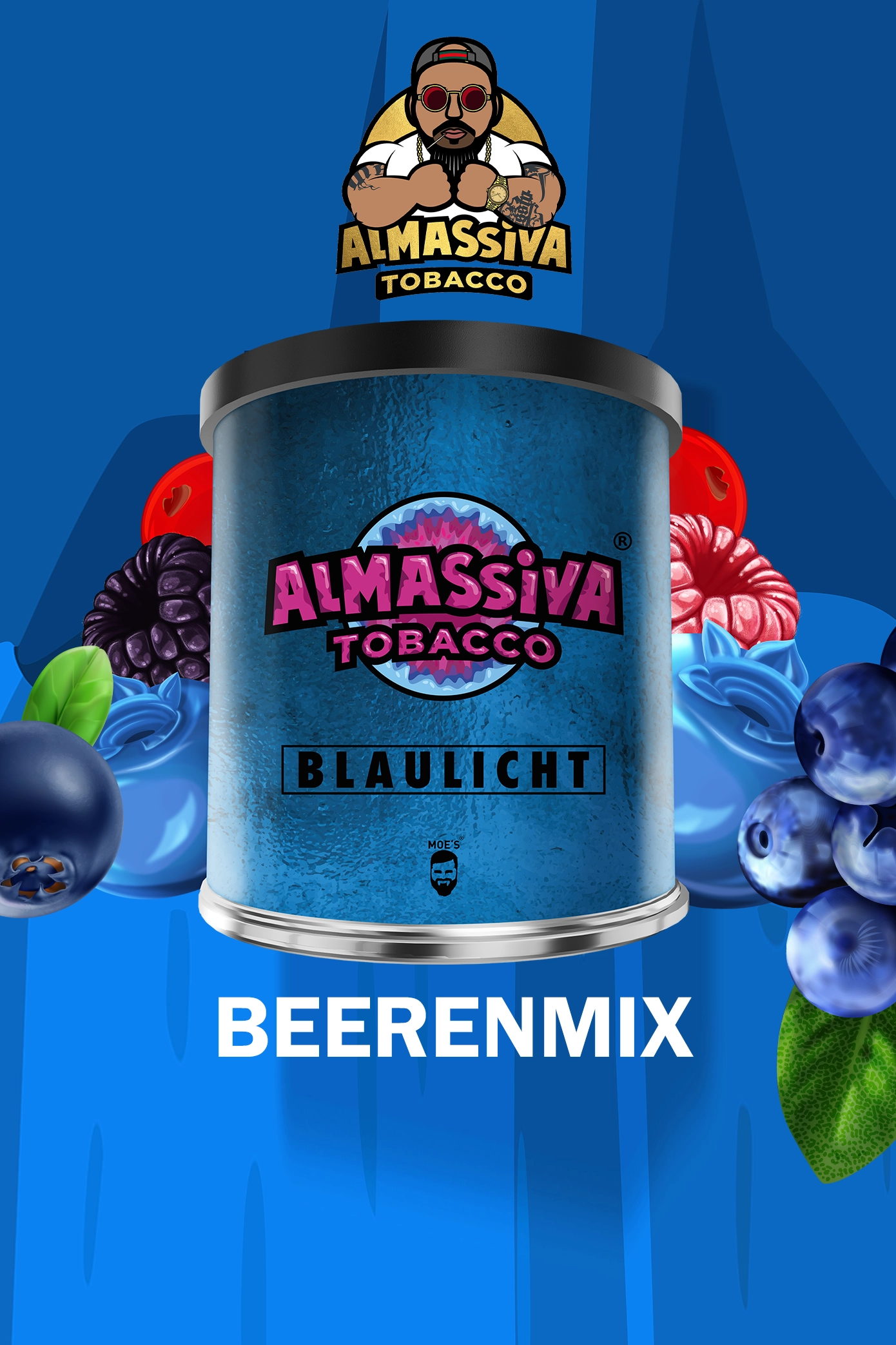 Al Massiva Tabak Blaulicht 200g