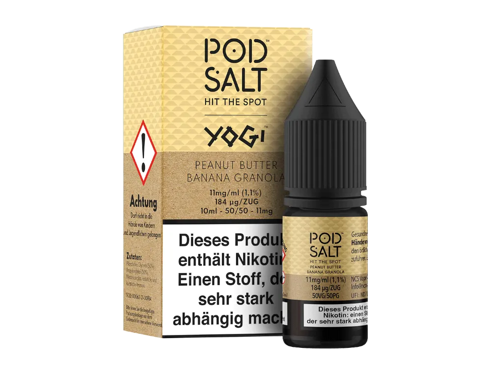Pod Salt Nikotinsalz Liquid Peanut Butter Banana Granola 11mg/ml 10ml