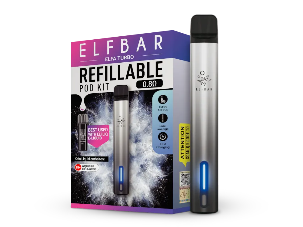 Elfbar E-Zigarette Elfa Turbo Aurora Schwarz