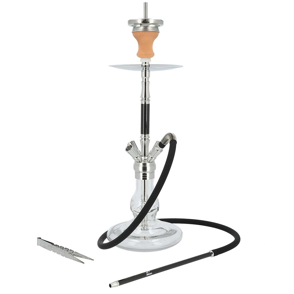 Smokezilla Shisha Irys Edelstahl Shiny Silber Clear