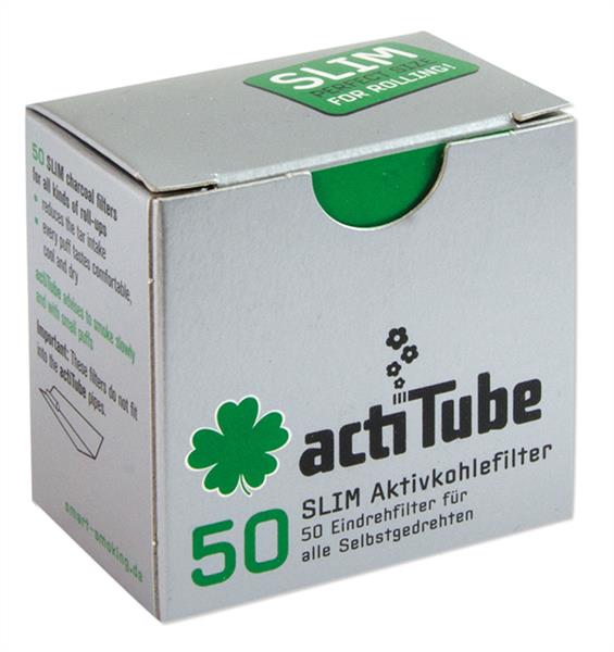 actiTube Aktivkohlefilter Slim 7mm (50 Stück pro Packung)