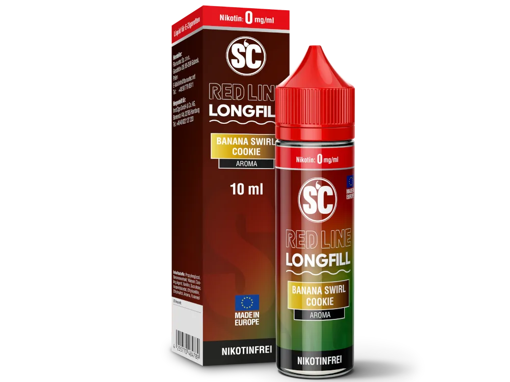 SC Aroma Red Line Banana Swirl Cookie 10ml (Longfill)