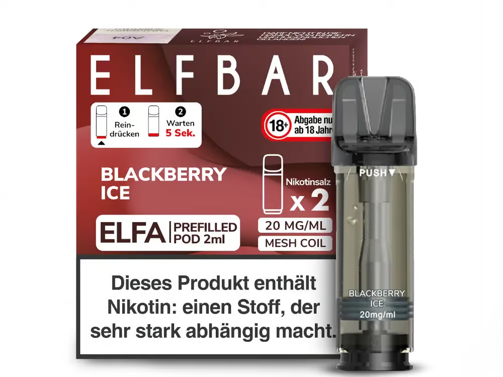 Elfbar Elfa Prefilled Pod (2 Stück pro Packung) Blackberry Ice