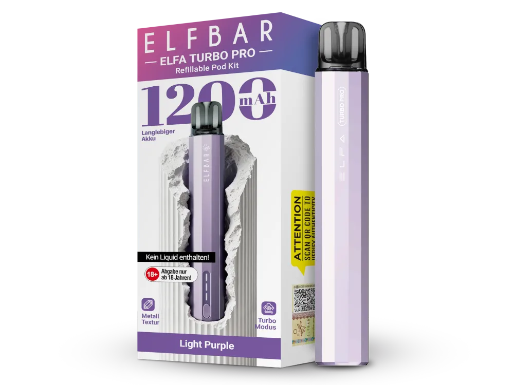 Elfbar E-Zigarette Elfa Turbo Pro Light Purple