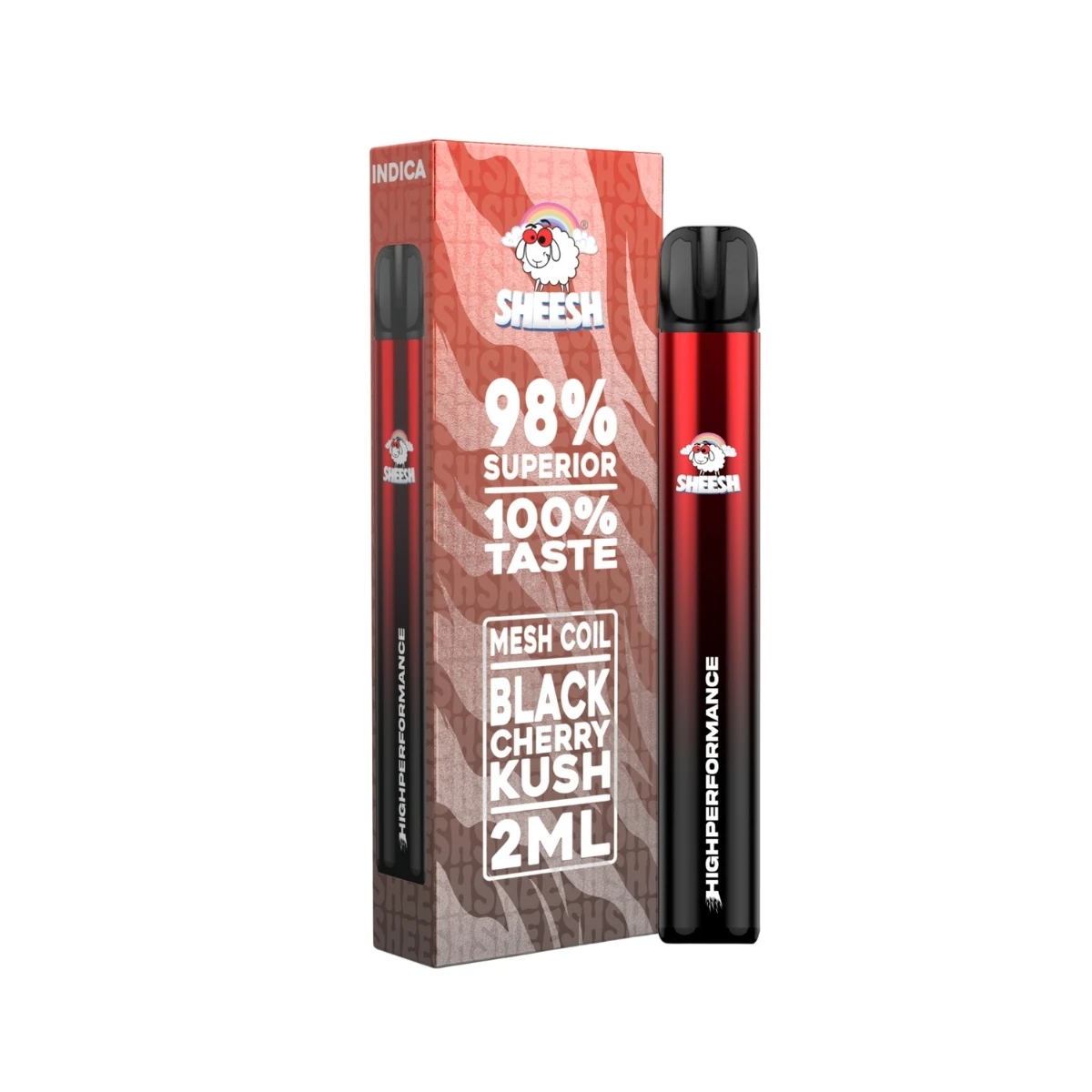 Seesh Superior Blend Einweg E-Zigarette Black Cherry Kush True Taste Line 98% 2ml