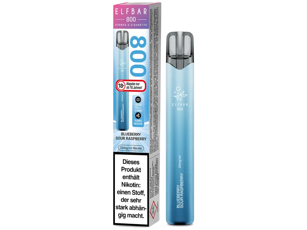 Elfbar Einweg E-Zigarette 800 Blueberry Sour Raspberry 20mg/ml