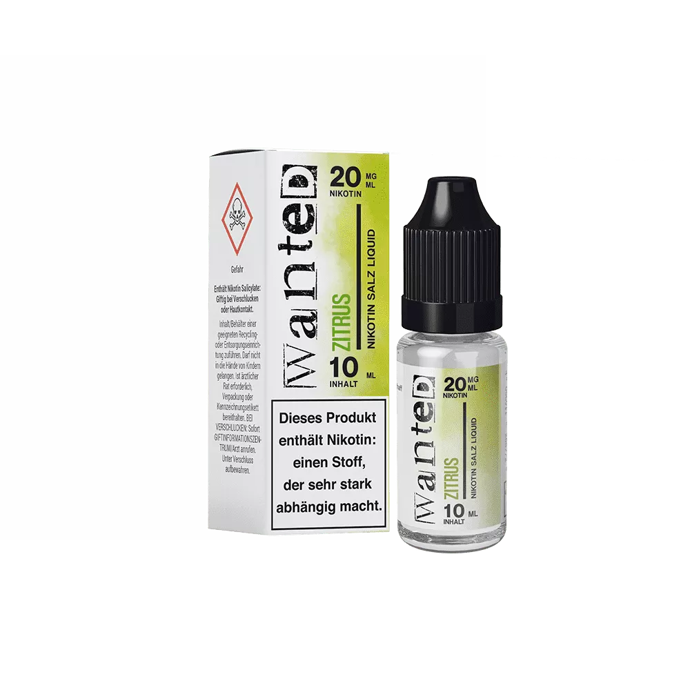 Wanted Nikotinsalz Liquid Overdosed Zitrus 20mg/ml 10ml
