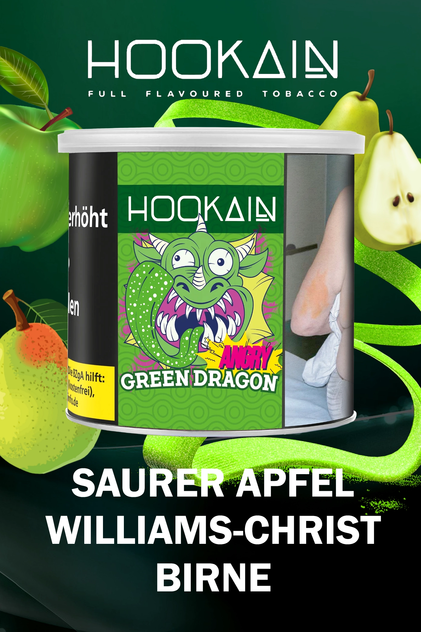 Hookain Tabak Angry Green Dragon 200g